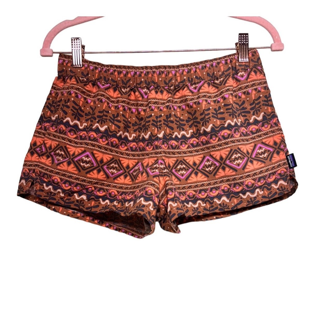Patagonia Barely Baggies Mangrove Tiki Henna Brown 2 1/2"‎ Women’s Size Small
